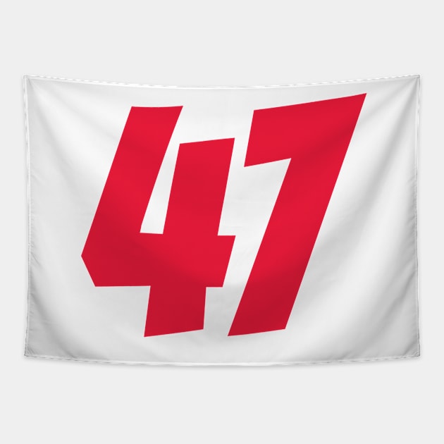 Mick Schumacher 47 - Driver Number Tapestry by GreazyL