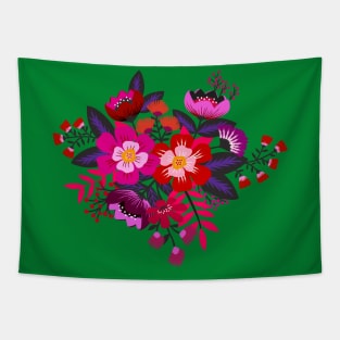 Bold boho flower bouquet Tapestry