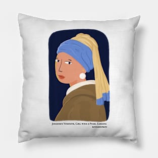 Johannes Vermeer Girl with a Pearl Earring Classical Art Memes Pillow