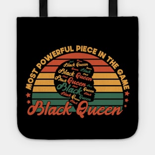 Most Powerful Piece In The Game Funny Gift Idea For black Queen Tote