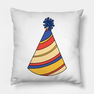 Red and Blue Party Hat Pillow