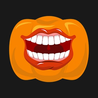 Halloween mouth on pumpkin funny T-Shirt