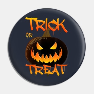 Cute Trick or Treat Halloween Pumpkin Pin