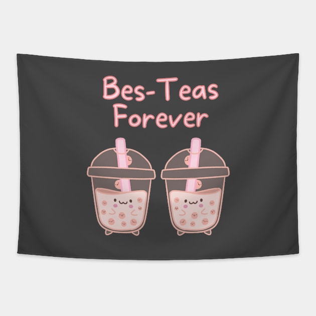 Cute Bes-Teas Forever Platonic Besties Happy International Friendship Day Tapestry by Mochabonk