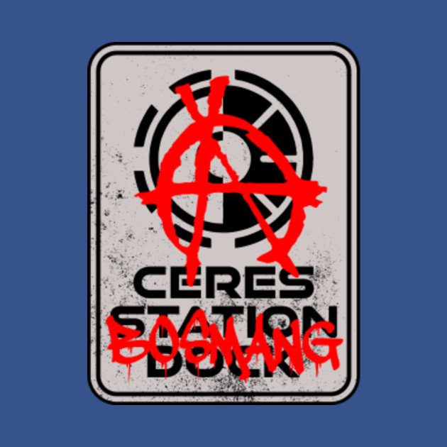 Belter Defaced Ceres Station Dock Sign - The Expanse - T-Shirt