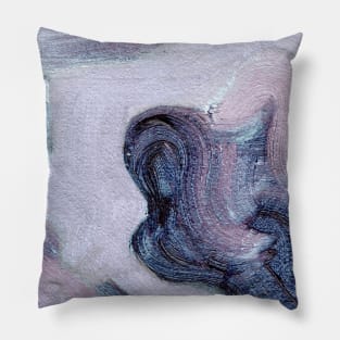 Abstract Oil Painting Very Peri Blue Purple 1c12 Pillow