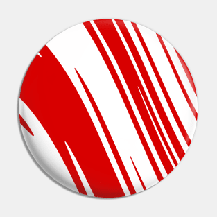 Candy Cane Christmas Red and White Stripes Abstract Pattern Design Pin