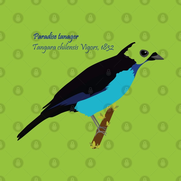 Paradise tanager bird by uncutcreations