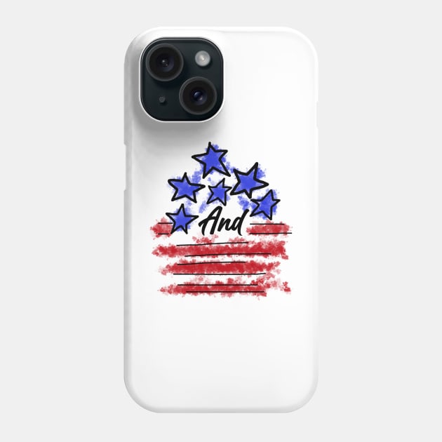 Stars and Stripes - 4th of July - Retro American Flag Phone Case by LMW Art