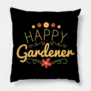 Flower theme: Happy Gardener Floral Decorative Pillow