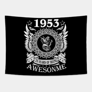 Vintage 1953 70 Years Being Awesome 70th Birthday Tapestry