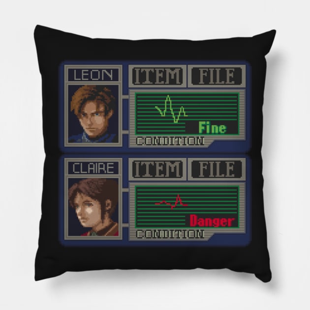 Resident Evil 2 Pixel Art Pillow by AlleenasPixels