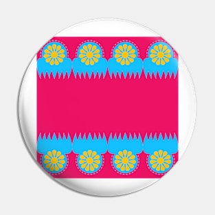 Ornamental geometric design in pink and blue background  template vector illustration Pin