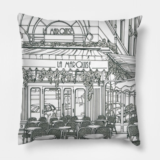 Cafe in Paris Pillow by valery in the gallery