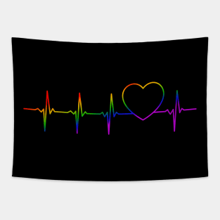 LGBT Heartbeat Gift For Proud Gays & Lesbians Tapestry