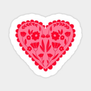 Floral lace heart Magnet