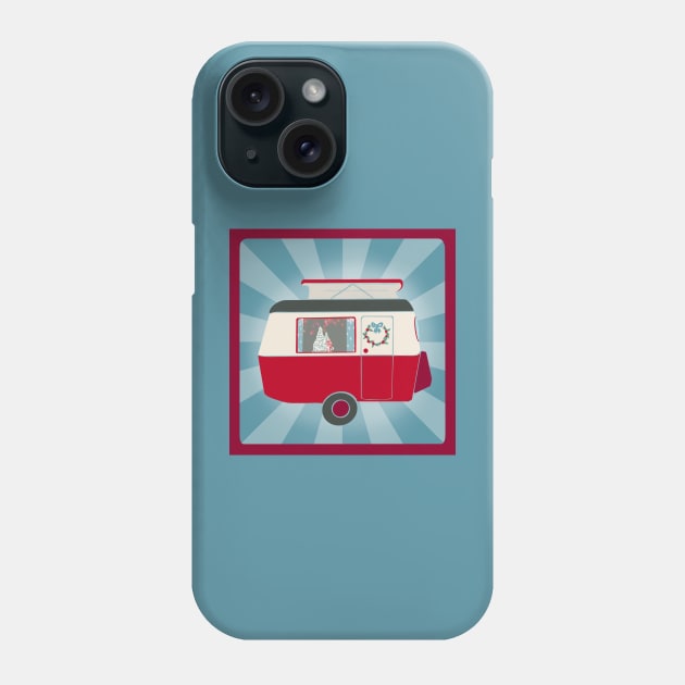 Vintage Christmas Caravan Phone Case by NattyDesigns