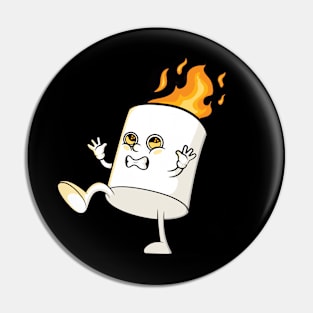 Marshmallow on fire Pin