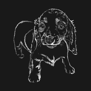 "Small Hound Pup" Jamie's Hand-Drawn Dog Collection T-Shirt