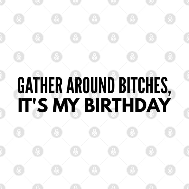 Gather Around Bitches, It's My Birthday by Textee Store