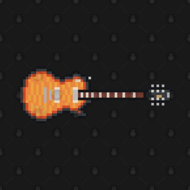 Pixel Fiery Standard Guitar by gkillerb