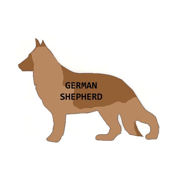 german shepherd liver name silhouette by Wanderingangel