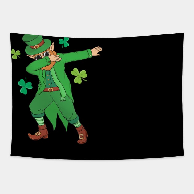 Dabbing Leprechaun St Patricks Day 2018 Tapestry by Eugenex