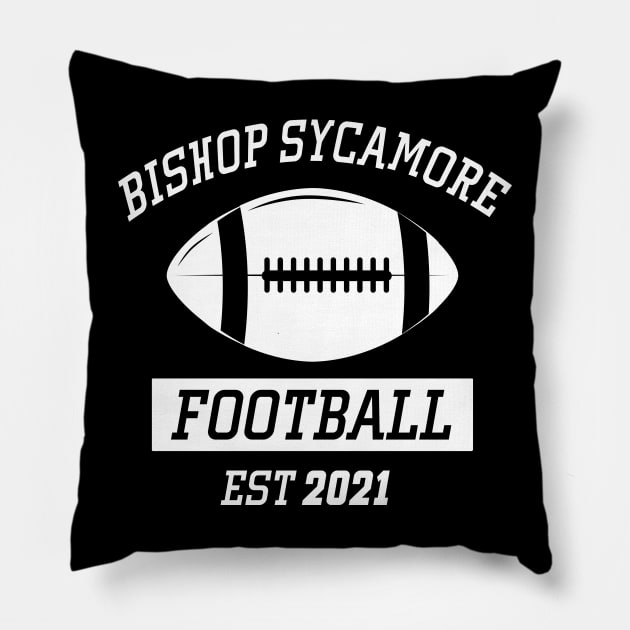 Bishop Sycamore football Pillow by UniqueBoutiqueTheArt