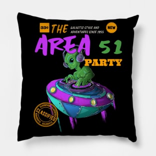 Music DJ Space Alien Pillow