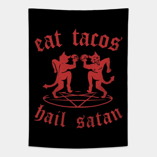 Satanic Tacos Tapestry by NinthStreetShirts