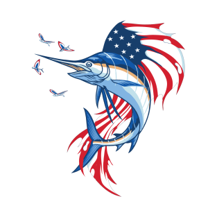 Fishing Patriotic Sailfish T-Shirt