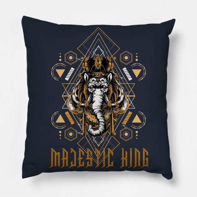 Majestic Elephant King Pillow by Sanworld