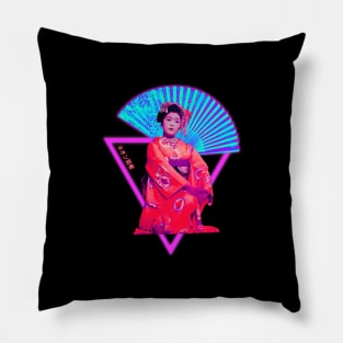 Vaporwave Geisha Pillow