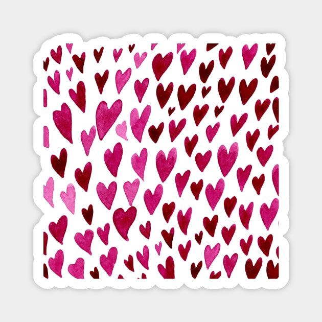 Valentines day hearts explosion - pink and red Magnet by wackapacka