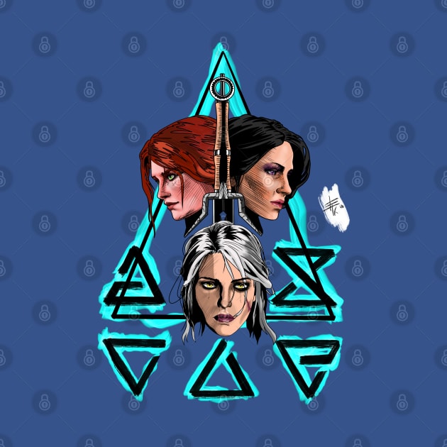 Geralt’s Girls by Wayofthepencil