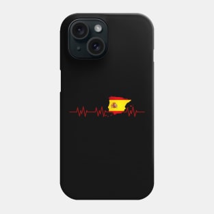 Spain Heartbeat Flag Pulse Spanish Nationality Phone Case