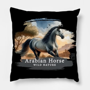 Arabian Horse - WILD NATURE - HORSE -14 Pillow