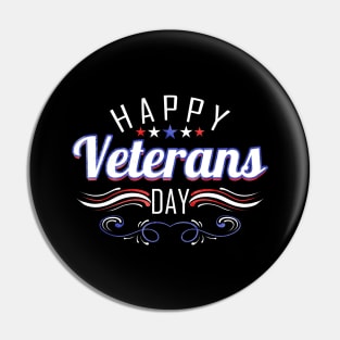 Patriotic Logo For Veterans Day Pin
