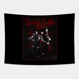 Sinful Lilly Red & Black Tapestry