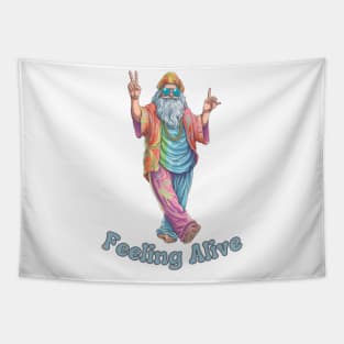 Tie Dye Hippie Funny Be You Quote - Funny Hippie Saying Tapestry