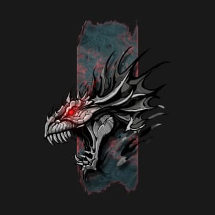 Inferno's Roar: Dragon with Red Eyes T-Shirt