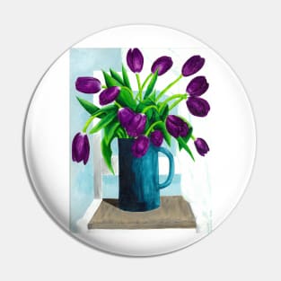 Purple Tulips Pin