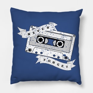 'Never Forget' Retro Cassette Pillow