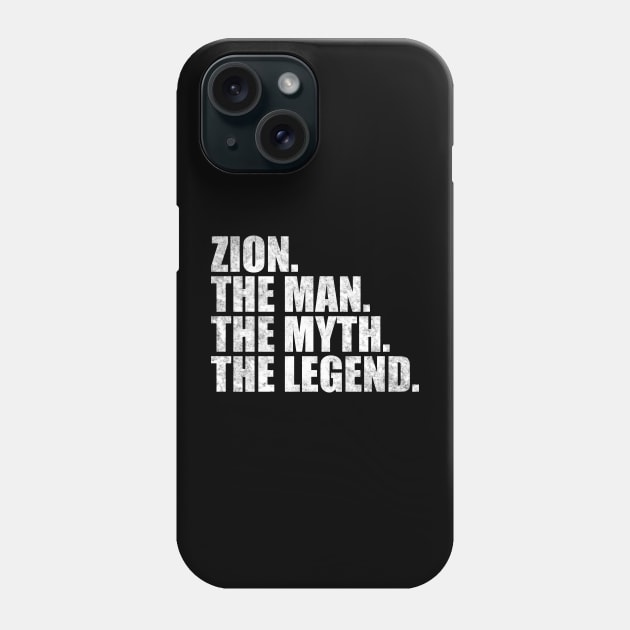 Zion Legend Zion Name Zion given name Phone Case by TeeLogic