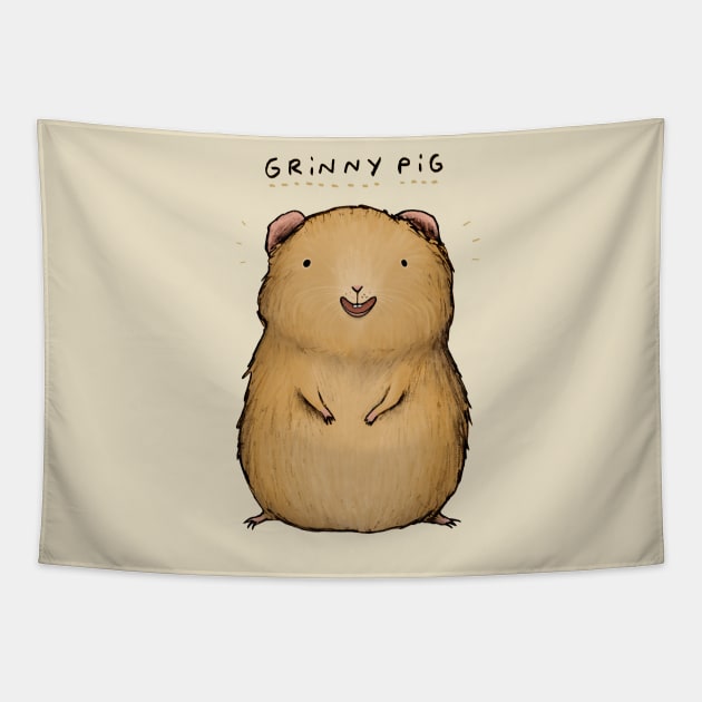 Grinny Pig Tapestry by Sophie Corrigan
