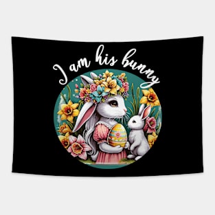 I Am His Bunny Romantic Spring Easter Tapestry