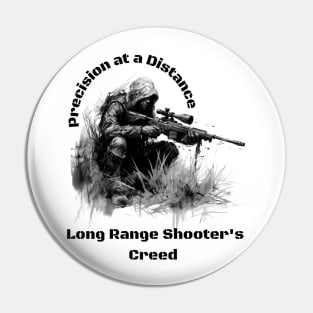 Precision at a Distance: Long Range Shooter's Creed Long Range Shooting Pin