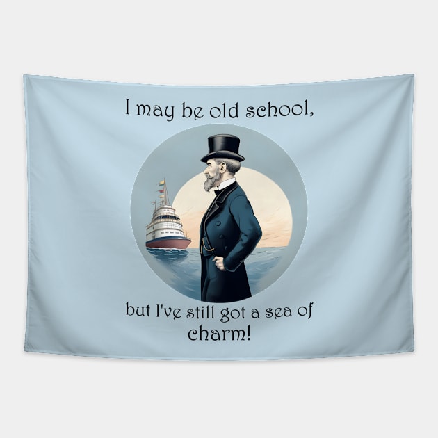 Old School Charm Voyage Tapestry by BalderdashBTQ