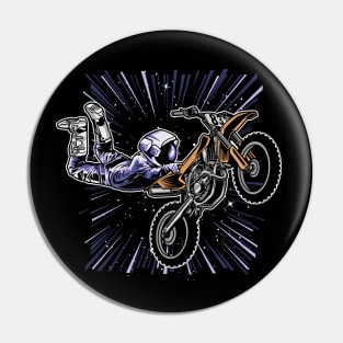 Astronaut Dirt bike stunt Off road Dirt biking Pin