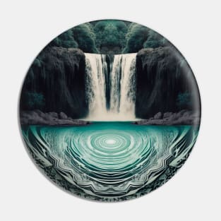 Whispering Waters: Secrets of Serenity Revealed in Waterfall Art Pin